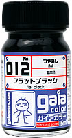 ガイアノーツ 基本カラー 012 フラットブラック 33012 15ml